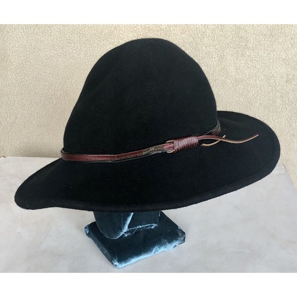 Stetson Unisex S Bozeman Outdoor Travel Hat Crushable Black Wool Leather Band main image 13